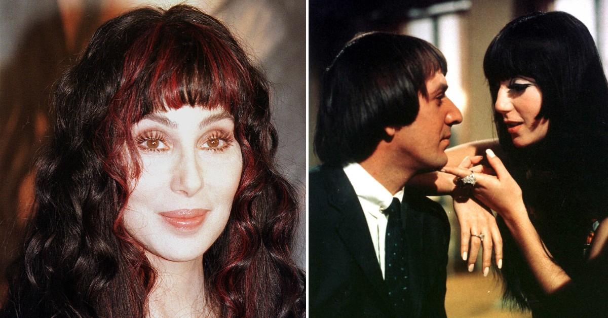 Split photo of Cher, Sonny Bono with Cher