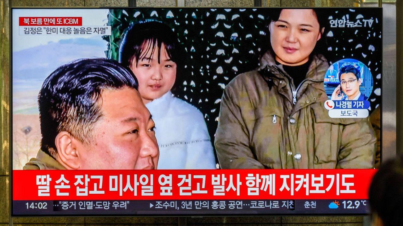 Image Of Kim Jong Un, Kim Ju Ae, and Ri Sol Ju.