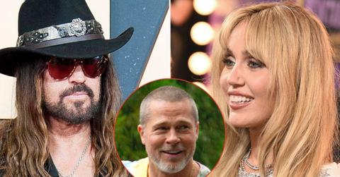 picture of Billy Ray Cyrus, Miley Cyrus and Brad Pitt