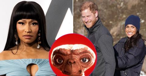 picture or Nicki Minaj, Prince Harry, Meghan Markle and E.T