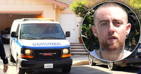 Crime Scene Where Mac Miller Was Found Dead with Inset of Mac Miller looking Worried