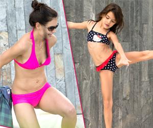 //katie holmes suri cruise pool miami tall