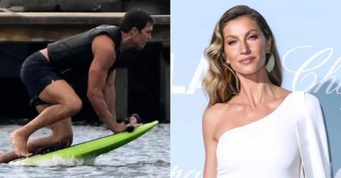 Bikini Body War! NFL Hero Tom Brady Flaunts Ripped Physique Jet Boarding at New $17Million Lovenest — as Ex Gisele Bündchen Shows Off Summer Curves