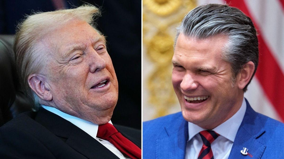 Photo of Donald Trump, Pete Hegseth