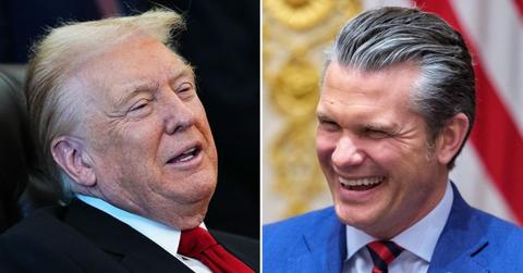 Photo of Donald Trump, Pete Hegseth
