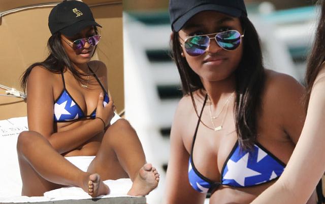 Sasha Obama Shows Off Her Curves In A Skimpy Bikini In Miami 0219