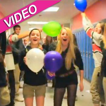 //canadian high school viral video fireworks balloons