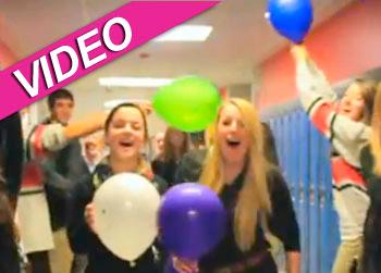 //canadian high school viral video fireworks balloons