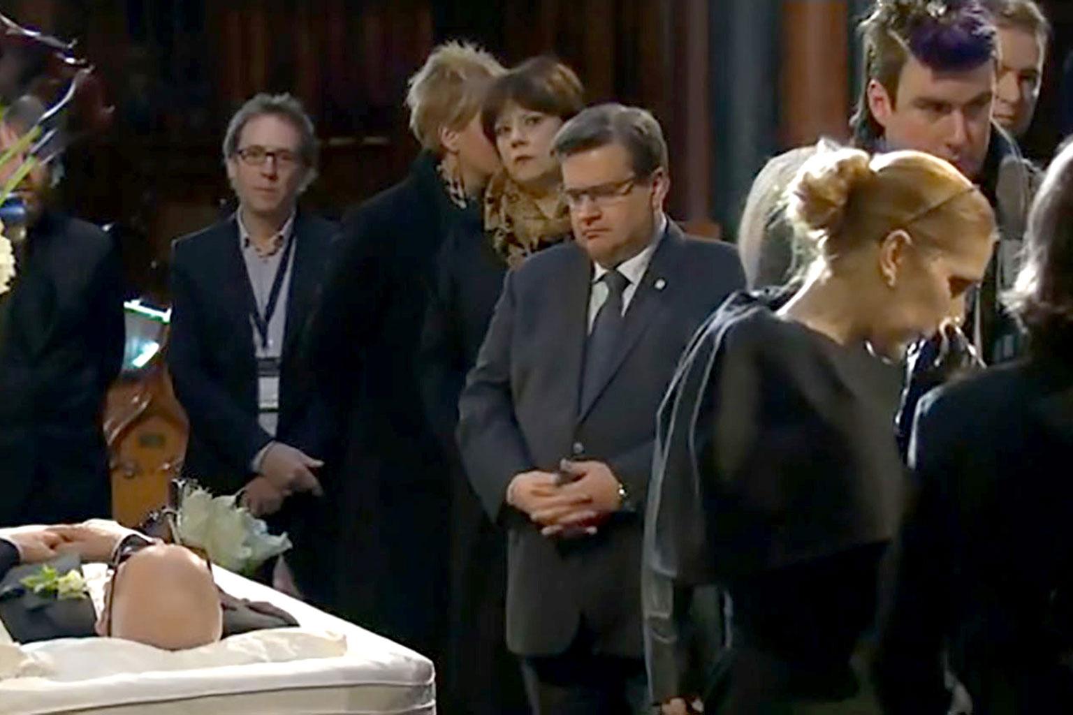 See Snaps From Celine Dion's Touching Memorial Service For Husband Rene