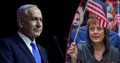 Susan Sarandon was among a group of protestors detained outside the UN.