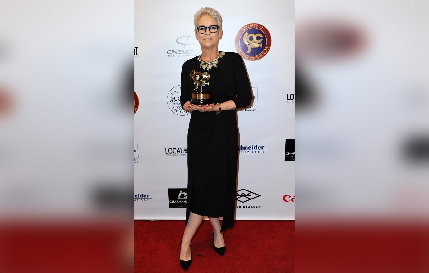 Jamie Lee Curtis accepts the SOC's President's Award at The Society of Camera Operators