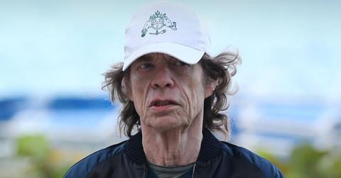 Closeup photo of Mick Jagger Wearing Baseball Cap