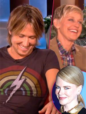 //keith urban sexting nicole kidman ellen tall