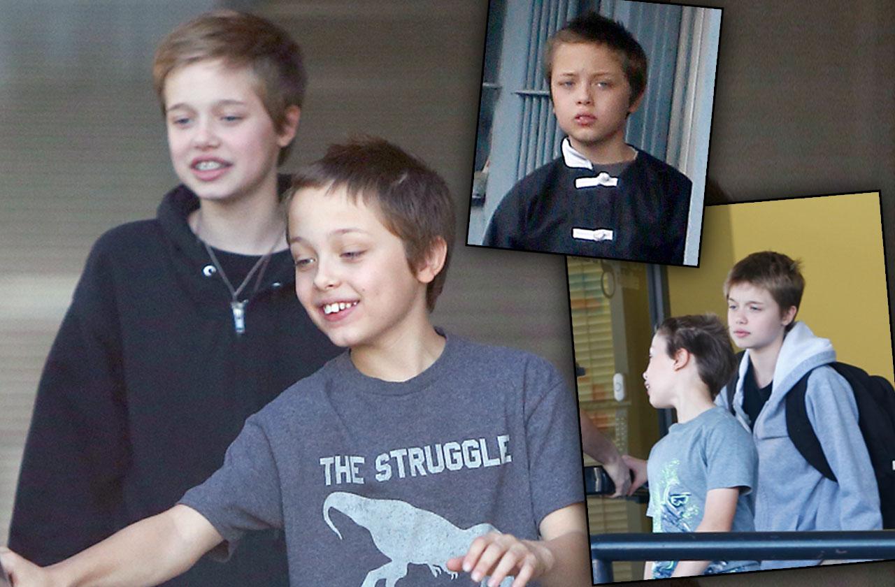 Angelina Jolie Brad Pitt Kids Bonding Manny Divorce