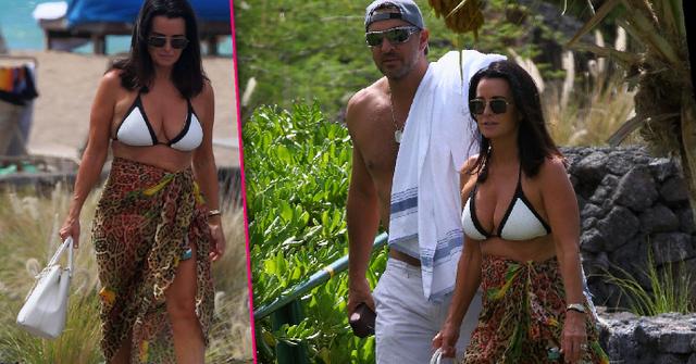 Kyle Richards Flashes Bikini Body At Camille Grammer Hawaii Wedding