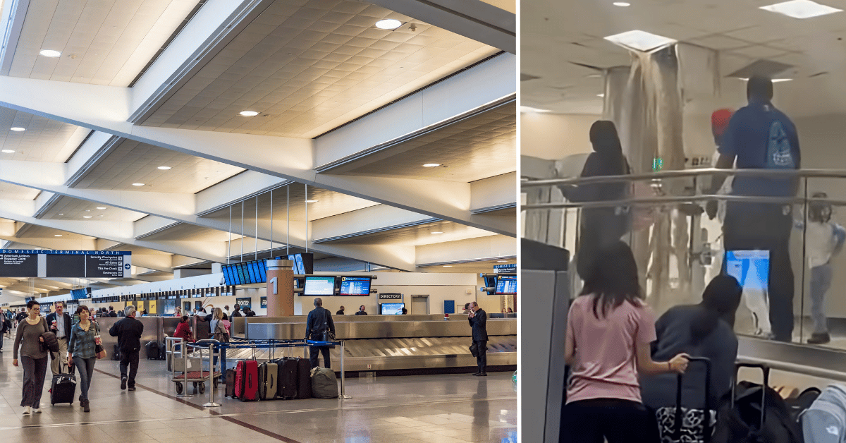 Split photo of Hartsfield-Jackson International Airport