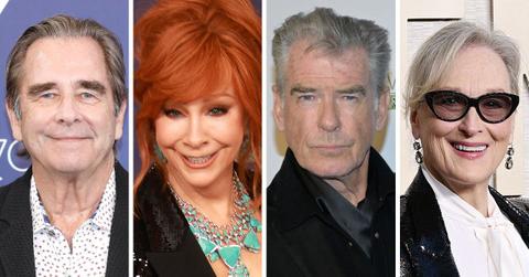 Composite photo of Beau Bridges, Reba McEntire, Pierce Bronsan and Meryl Streep