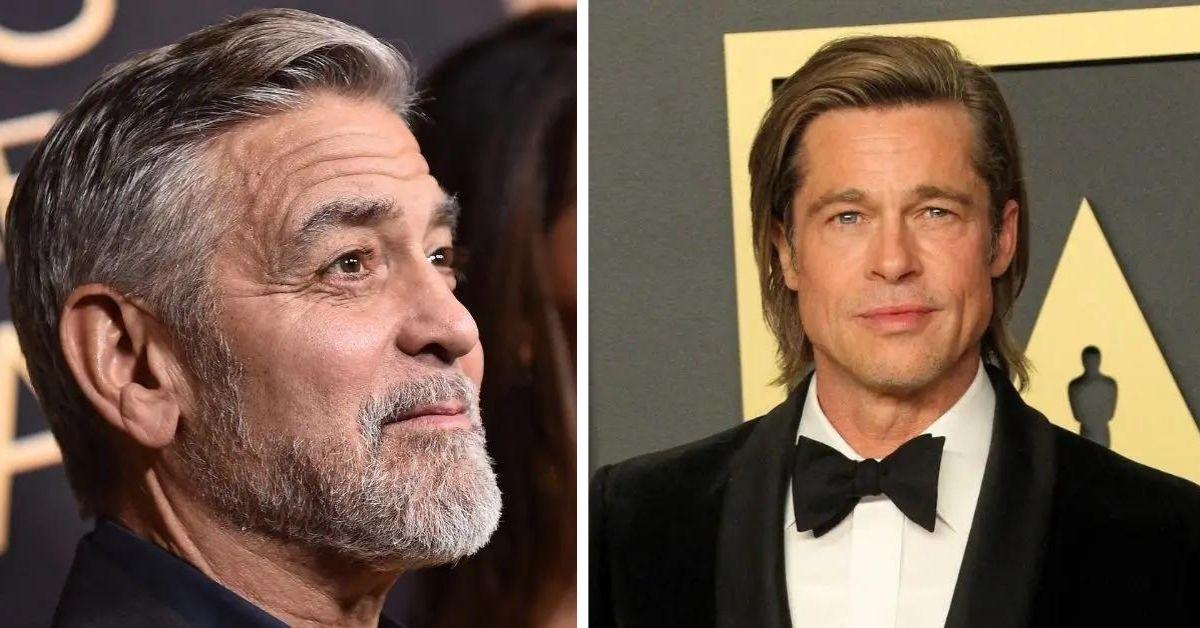 Composite image of George Clooney and Brad Pitt. 