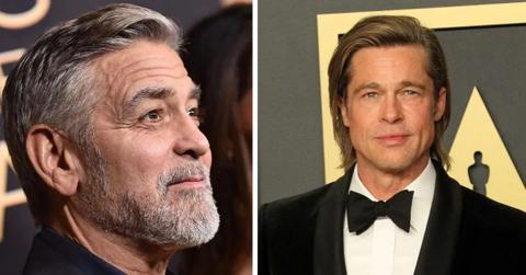 Composite image of George Clooney and Brad Pitt.
