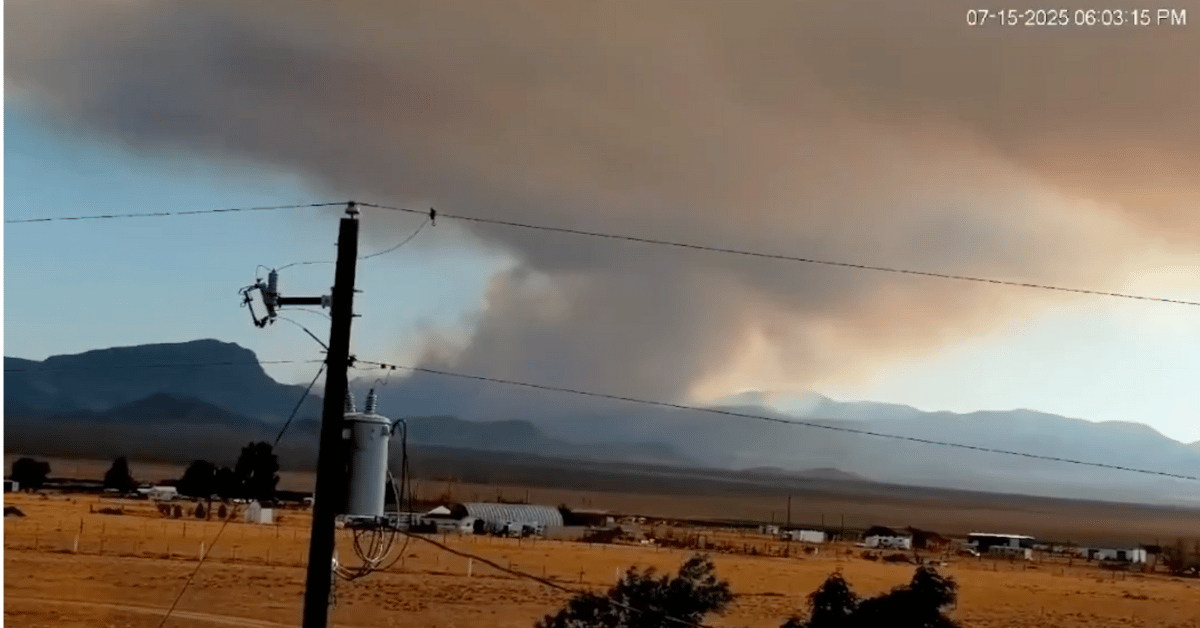 Photo of the Gothic wildfire