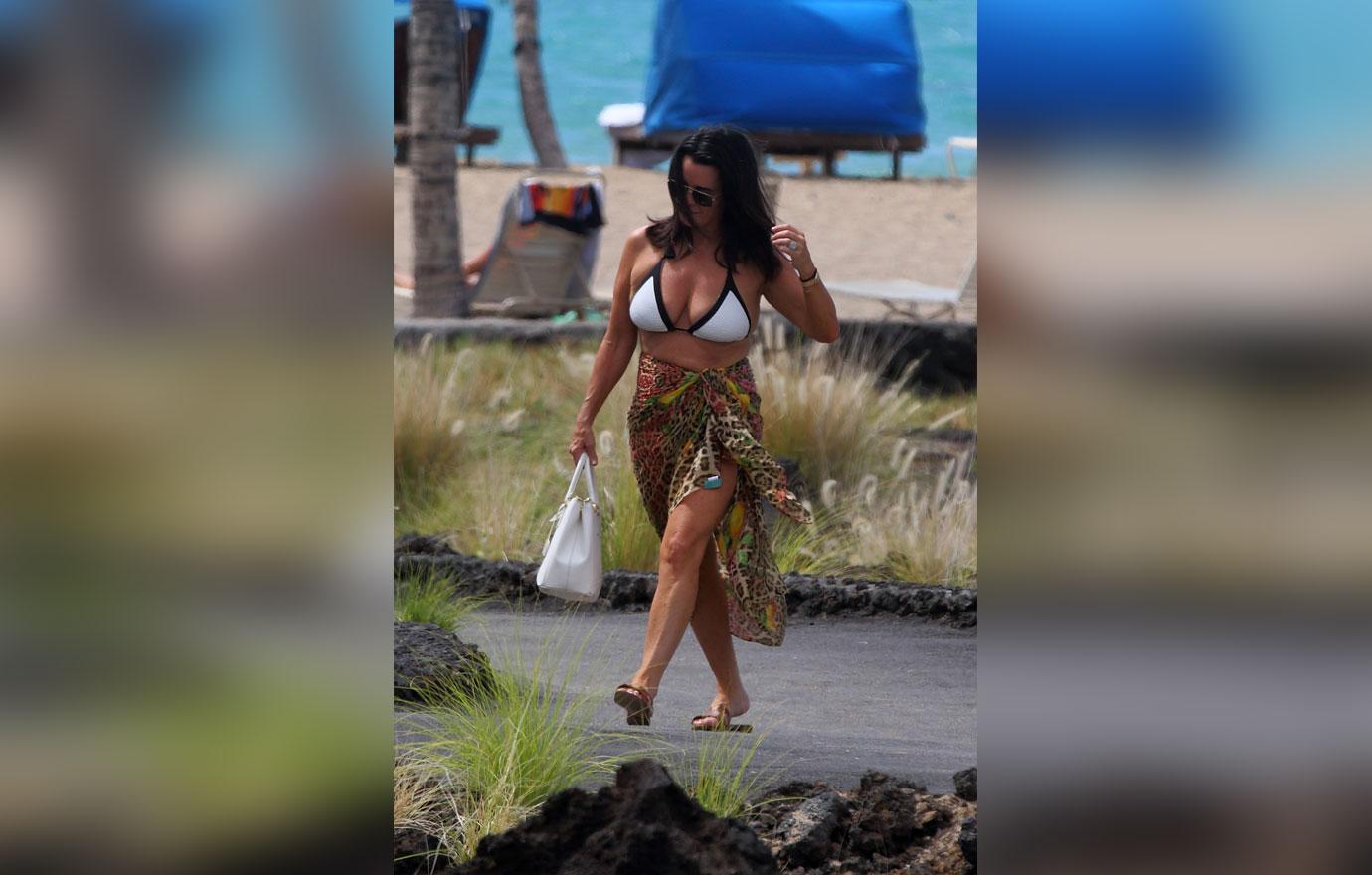 Kyle Richards Flashes Bikini Body At Camille Grammer Hawaii Wedding