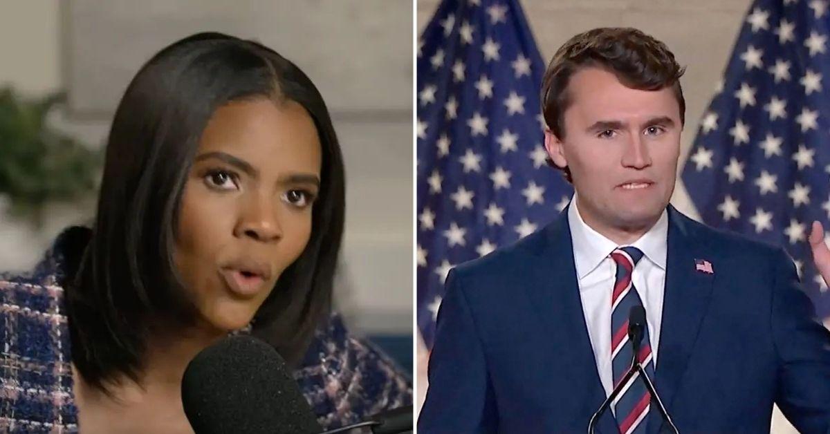 Composite photo of Candace Owens and Charlie Kirk