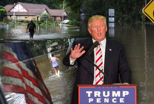 Donald Trump Louisiana Flood Obama Vacation