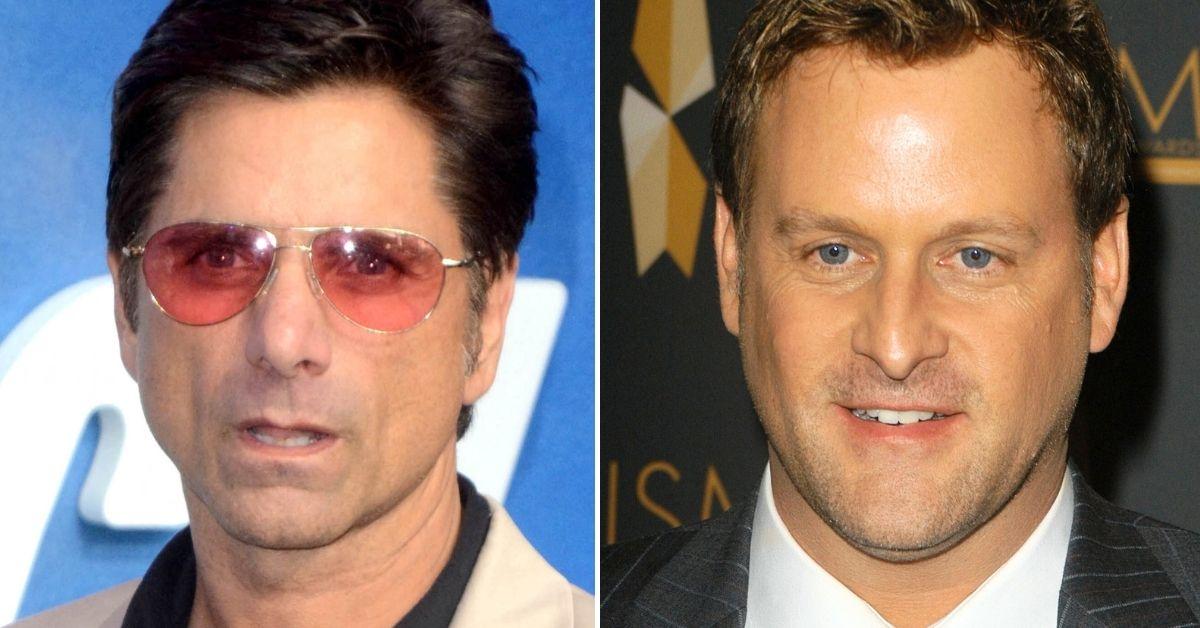 Split photo of John Stamos, Dave Coulier.