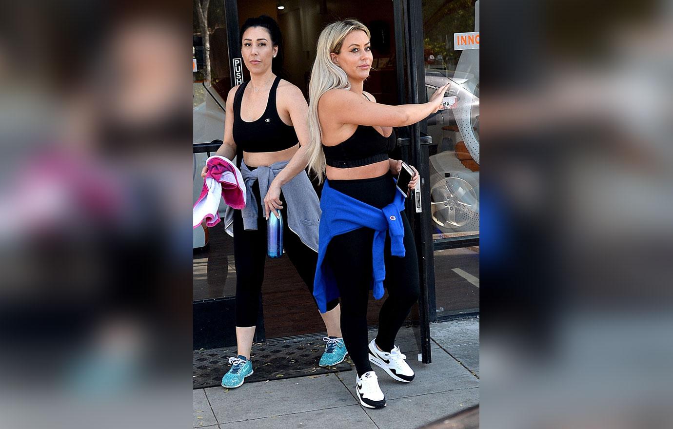 Aubrey O’Day Works Up Sweat At Gym