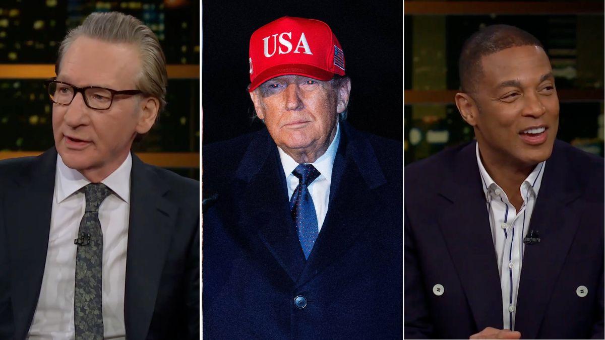 split image of Bill Maher / Donald Trump / Don Lemon