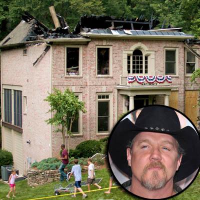 PHOTOS: Trace Adkins' Burned Down Home -- The First Pics