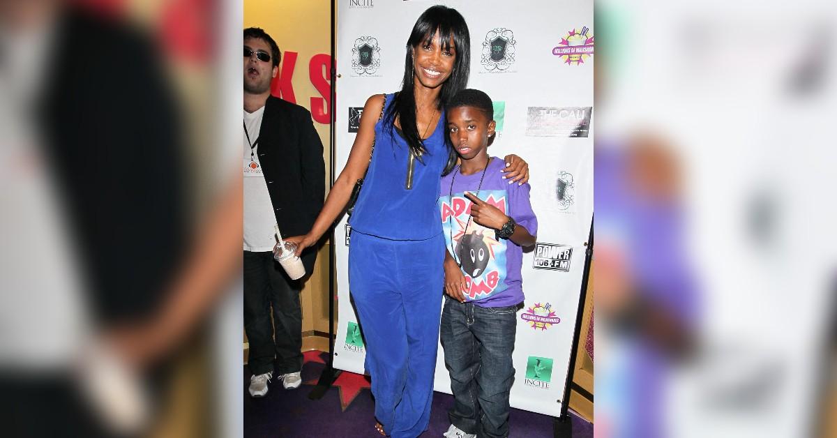 Kim Porter & son Christian in 2010