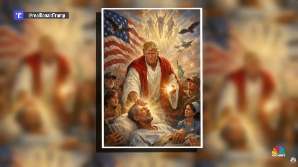 Photo of Trump AI-generated image depicting himself as Jesus 