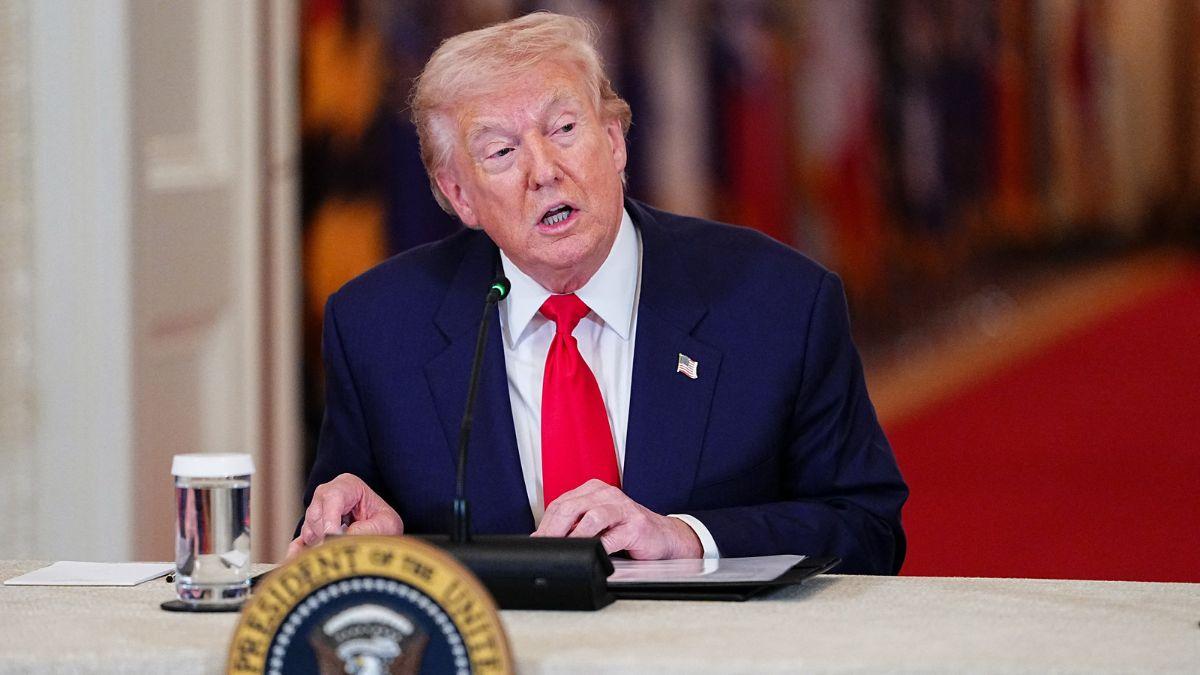 image of Donald Trump snapped at Fox News reporter Peter Doocy during a tense White House exchange.