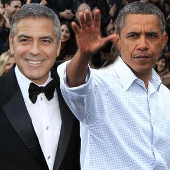 //george clooney date president obama