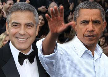 //george clooney date president obama