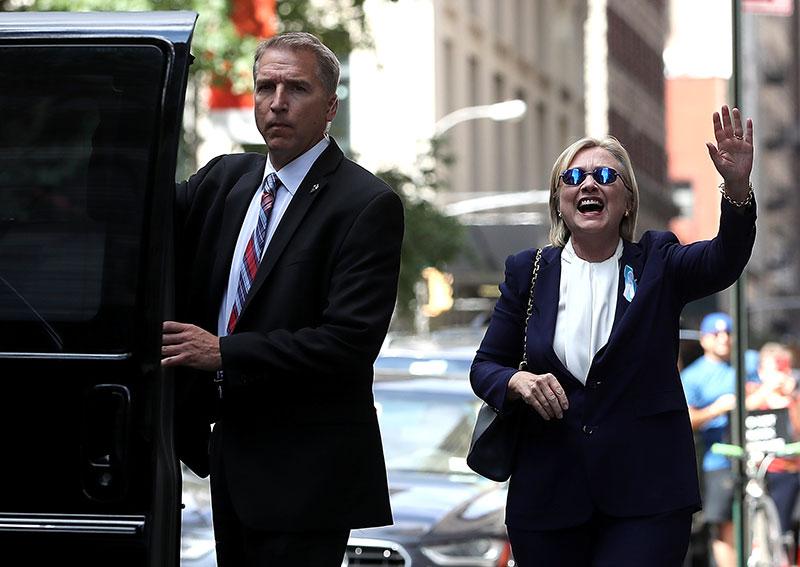 Hillary Clinton Stroke glasses 911 memorial