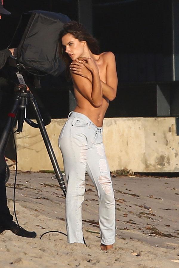 Alessandra Ambrosio ​Topless Photo Shoot Malibu