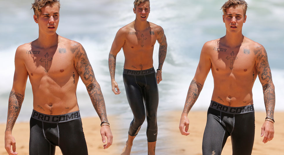Beach Biebs Justin Bieber Goes Shirtless On The Beach In Hawaii 10