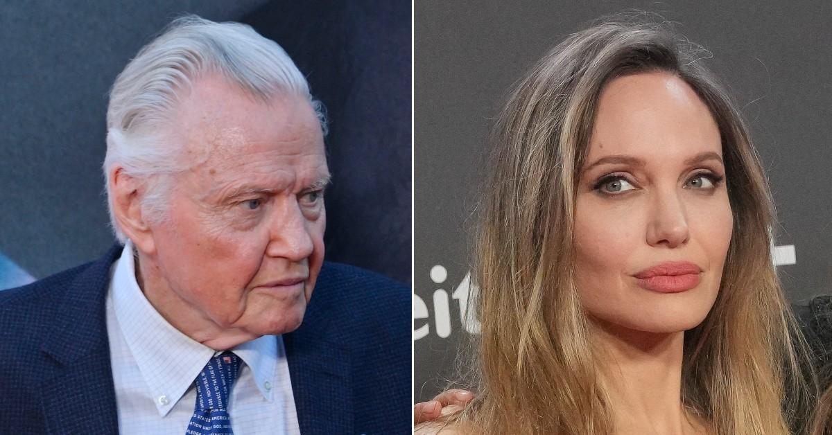 Split photo of Angelina Jolie and Jon Voight