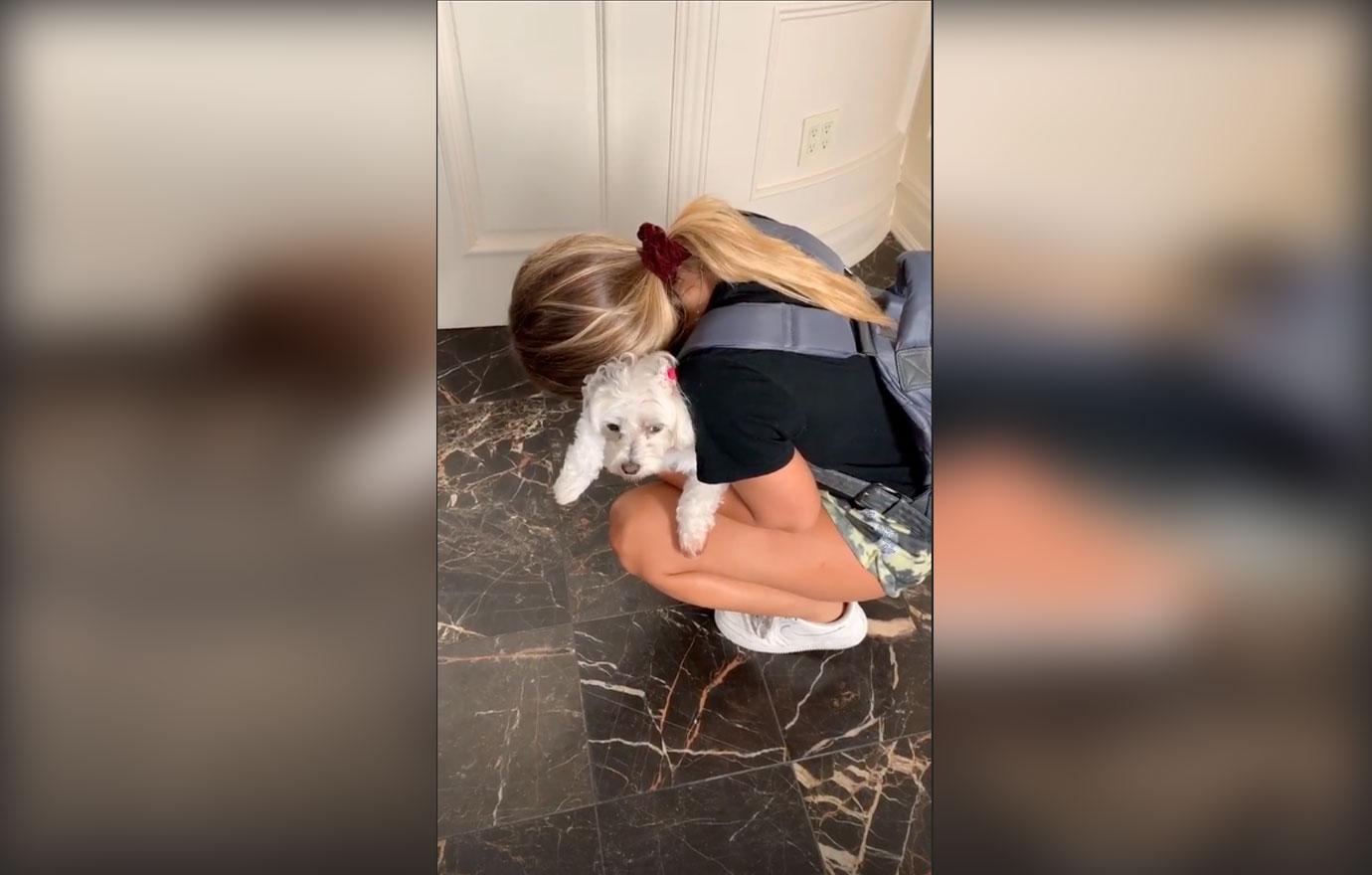 Gia Giudice hugs her puppy before heading to college.