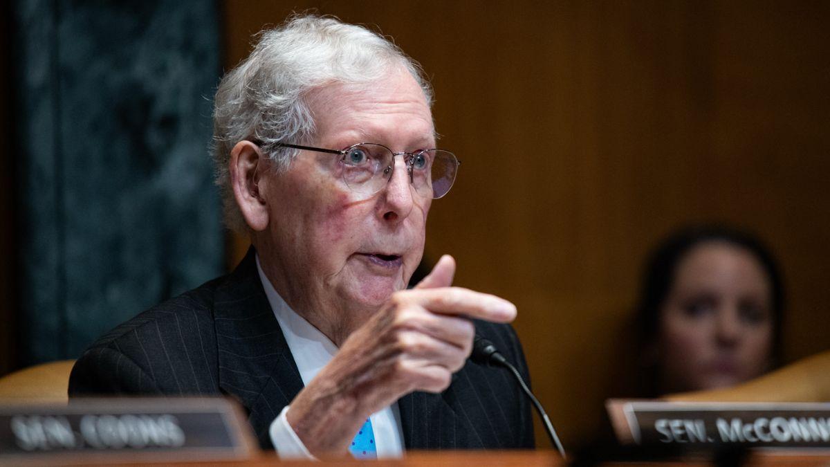 Mitch McConnell suffered a fall at his home in June.