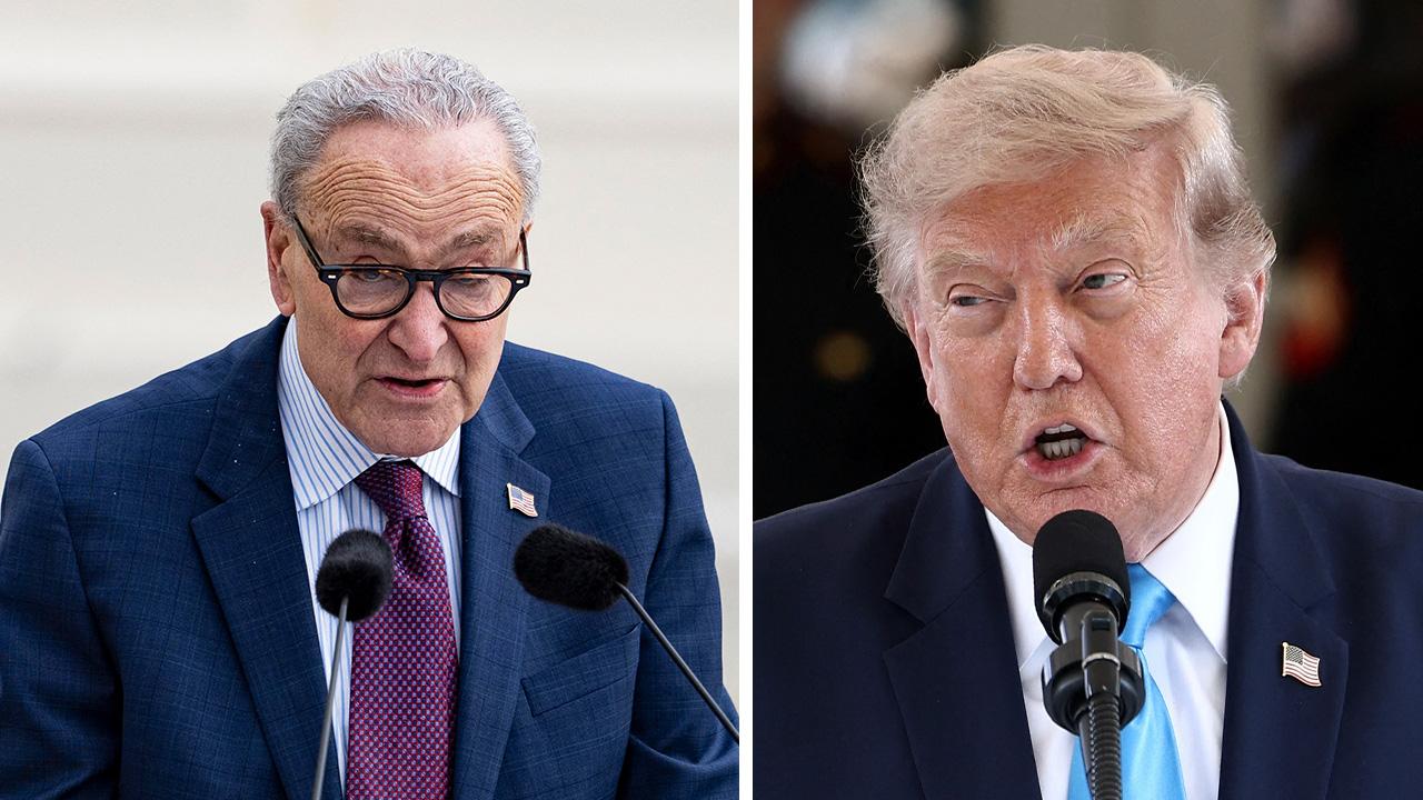 Photo of Chuck Schumer, Donald Trump