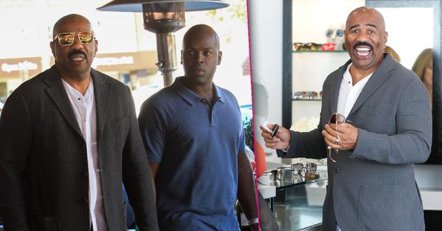 Steve Harvey Has Lunch With Kris Jenner Beau Corey Gamble