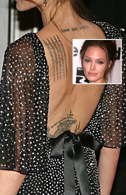 //angelina jolie celebrity neck tattoo