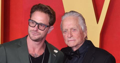 A photo of Cameron and Michael Douglas