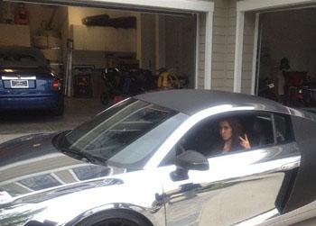 //kim kardashian chrome car scott disick