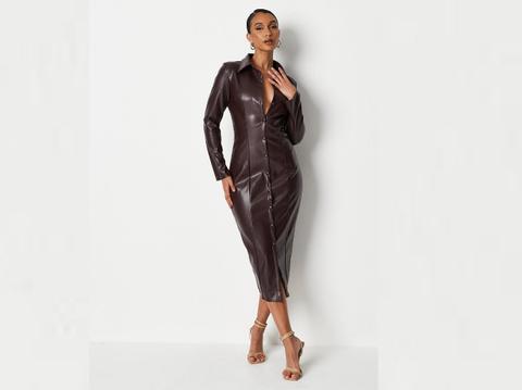 missguided kim kardashian fall fendi skims collaboration leather dress shop