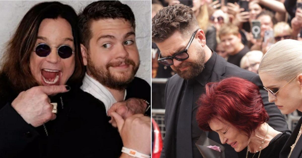 picture of Ozzy Osbourne and Jack Osbourne twinned with snap of Jack, Sharon and Kelly Osbourne