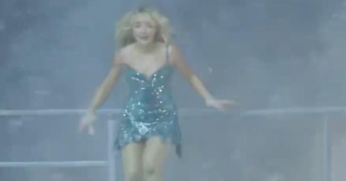 sabrina carpenter hit by pyrotechnics outside lands music festival x